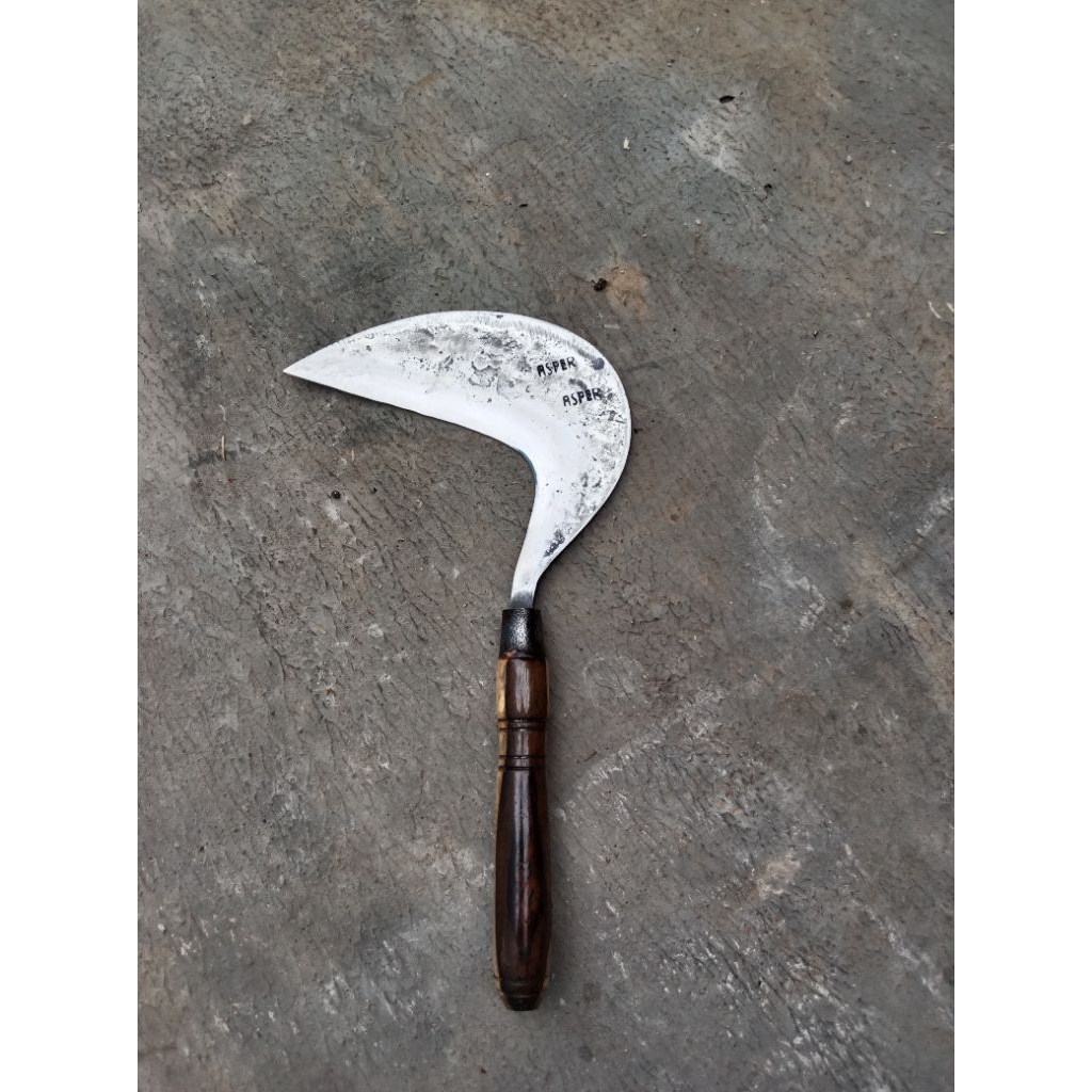 Arit Rumput Cap ASPER Alat Panen Rumput Padi | Baja Premium Asli SIAP PAKAI