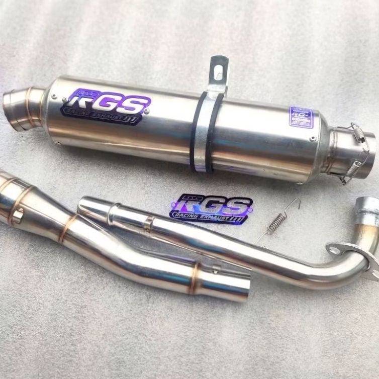 KNALPOT RGS ORIGINAL DOS BULAT GP5 BAS ULEM PNP MOTOR BEBEK JUPITER VEGA ASTREA GRANG SHOGUN SMASH W
