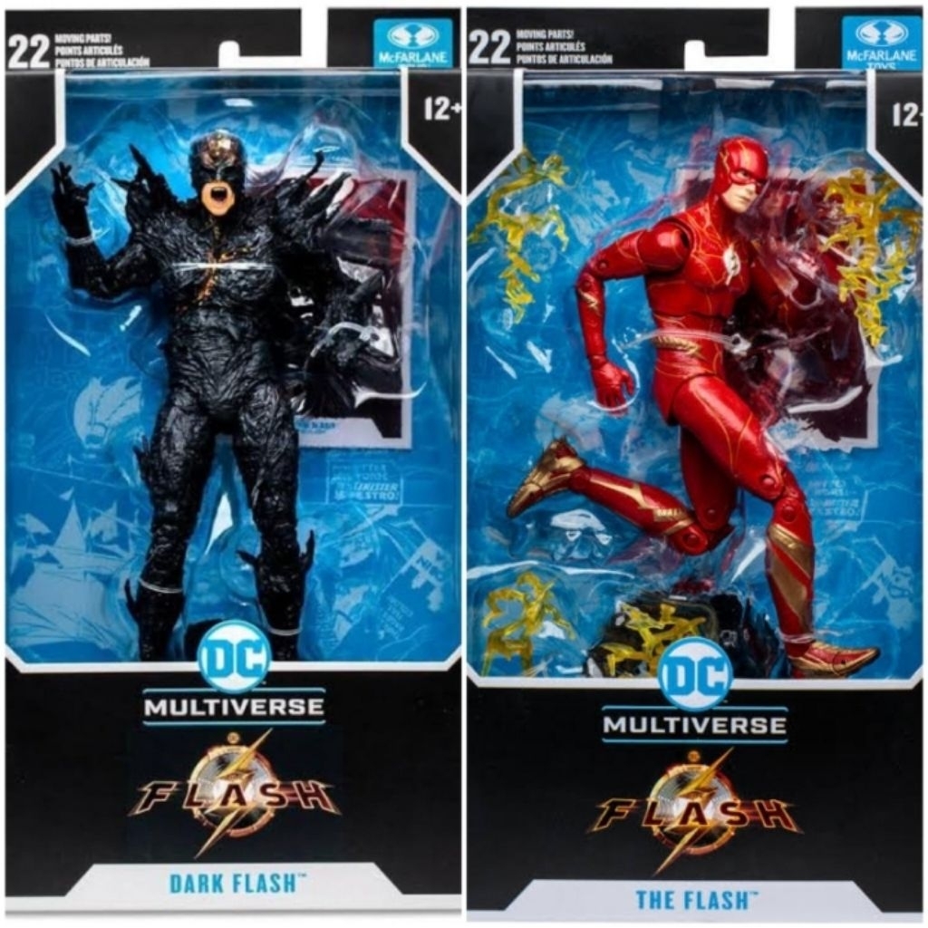 Mcfarlane DC Multiverse the Flash movie new costume & Dark Flash set