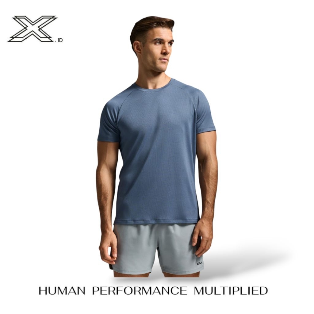 2xu Aero Tee Mens Indigo Black Reflective