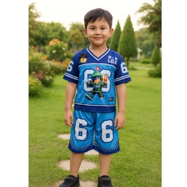 RAFPROJECT Setelan Roblox Anak Laki-Laki Jersey Sporty Keren terbaru 2026 | Baju Jersey Roblox Anak 