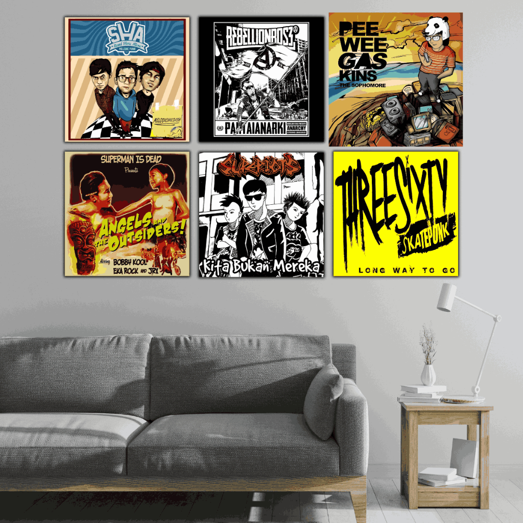 Hiasan Dinding Poster Band Indie Pop Punk Indonesia Dekorasi Pajangan Gantung Kamar Aesthetic Wallde