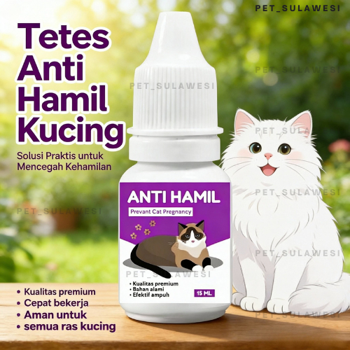 Obat Anti Hamil Kucing 15ml Cegah Kehamilan