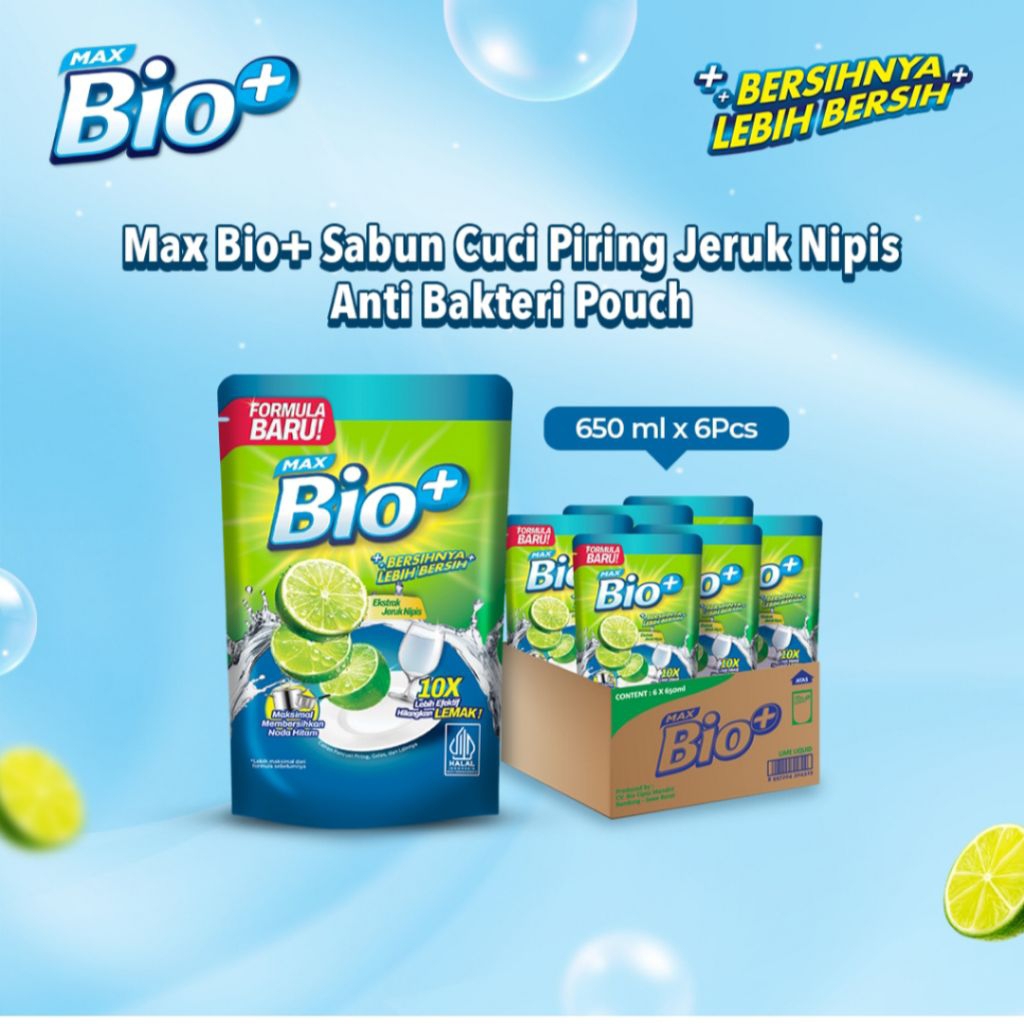 bio+pencuci piring 1dus isi 12pcs