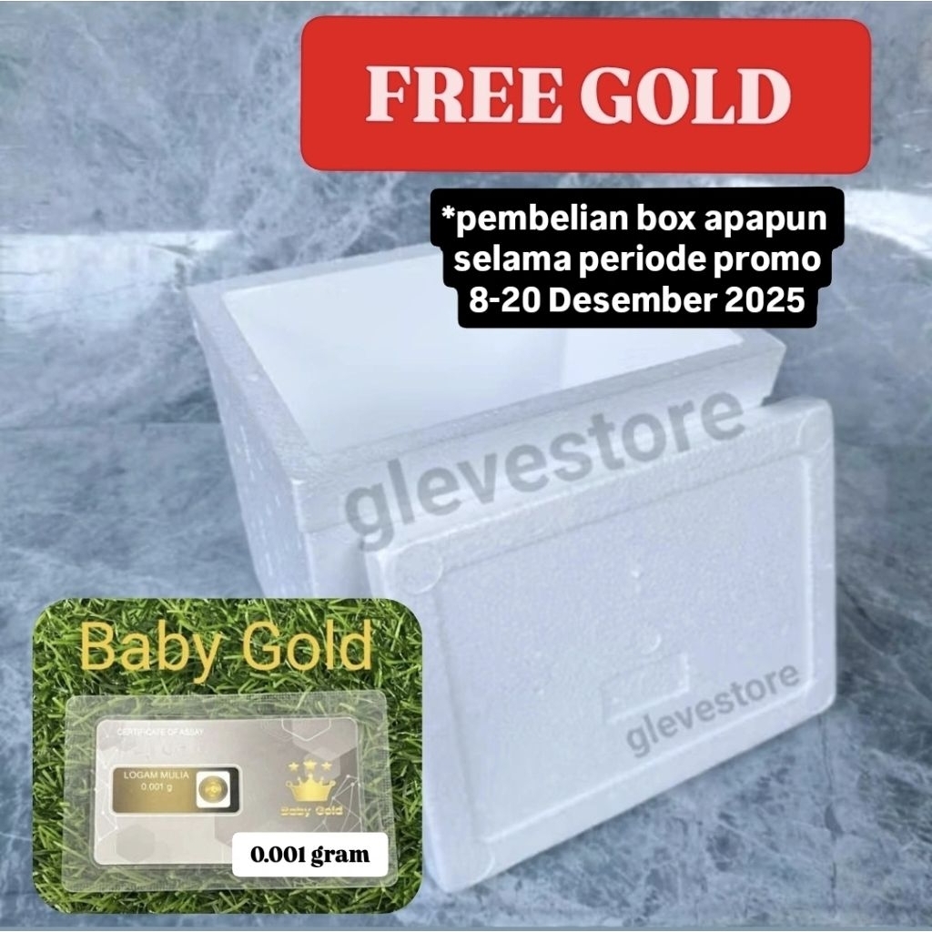 (FREE EMAS) Styrofoam Box / Box Gabus / Box Es Batu / Box Cooler Frozen Food