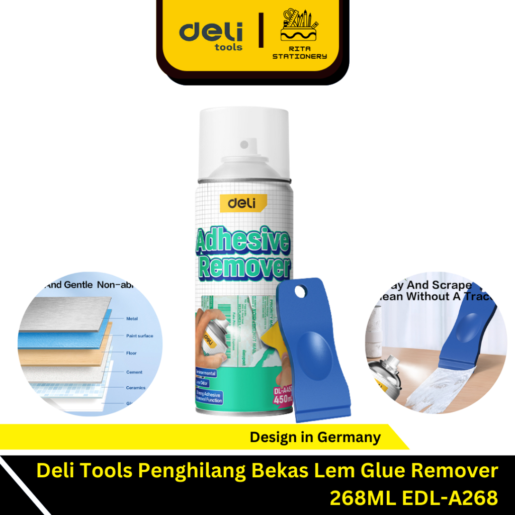 Deli Glue Remover Spray/ Semprotan Pembersih Lem/Stiker 268ml DL492268 (DELI TOOLS)
