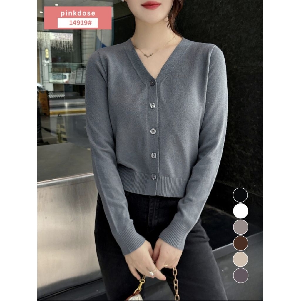 CARDIGAN RAJUT PINKDOSE SEMI-CROP