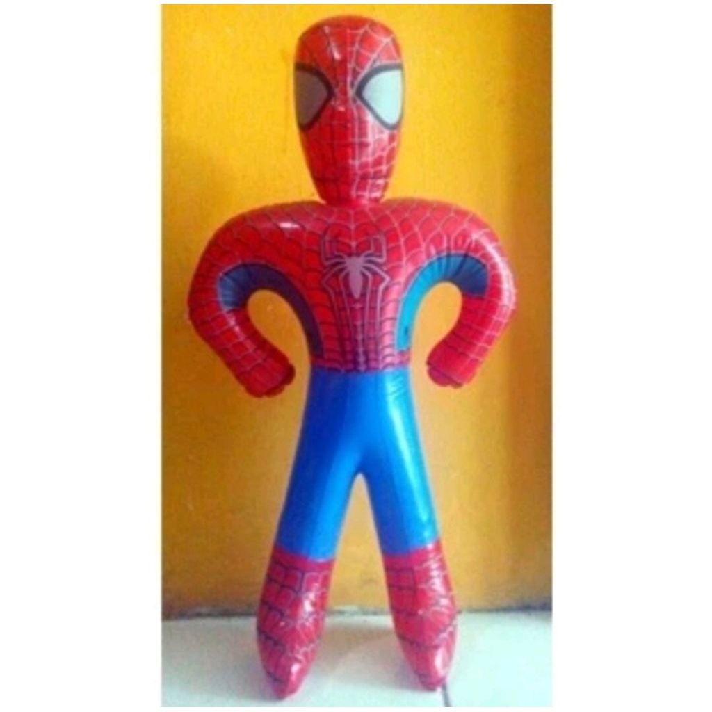 Mainan anak balon tiup karakter Spiderman lucu murah harga satuan perpcs balon spiderman besar