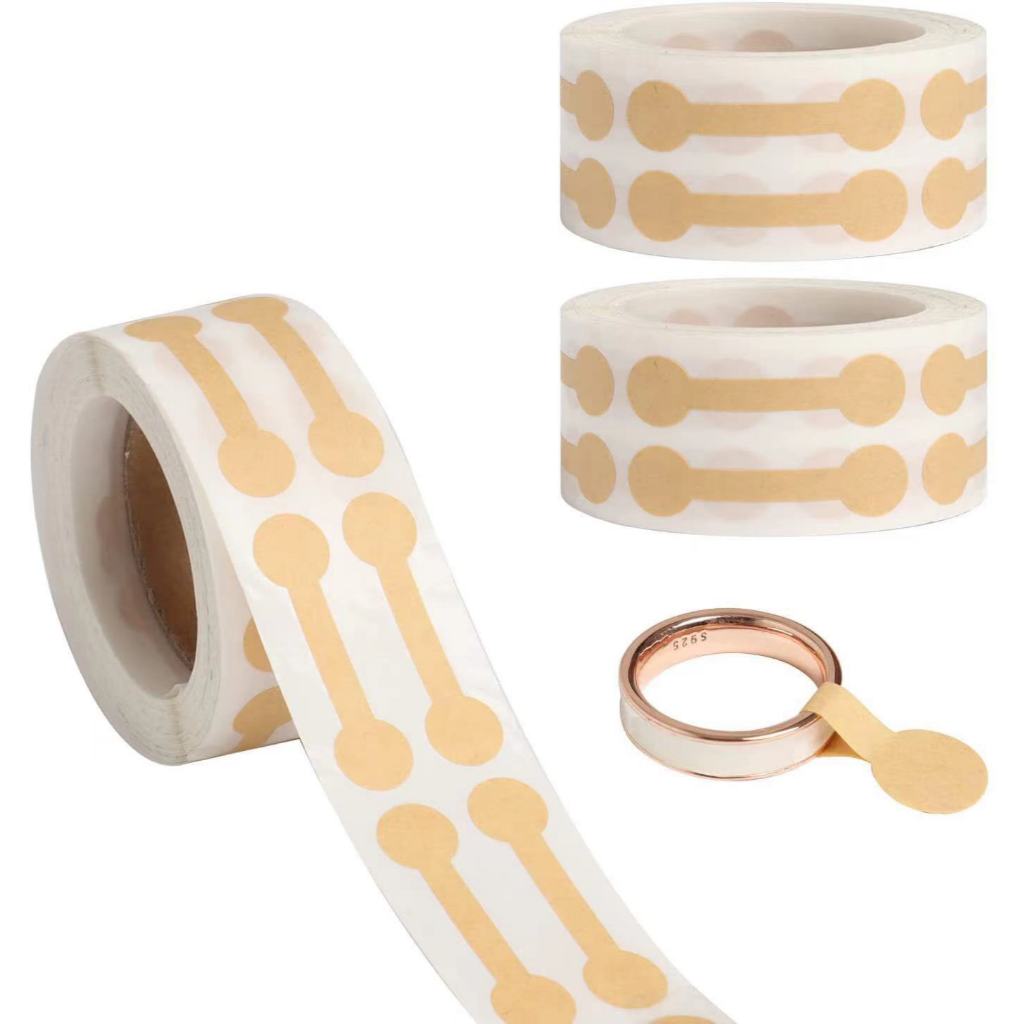 TopCake Label Harga Perhiasan 500 Pcs – Stiker Label Perhiasan Emas Coklat & Putih