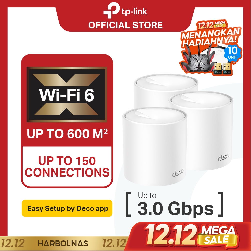 TP-Link Deco X50 | AX3000 Mesh WiFi 6 System | Dual Band | Gigabit | Mesh Router Extender 1/2/3 Pack