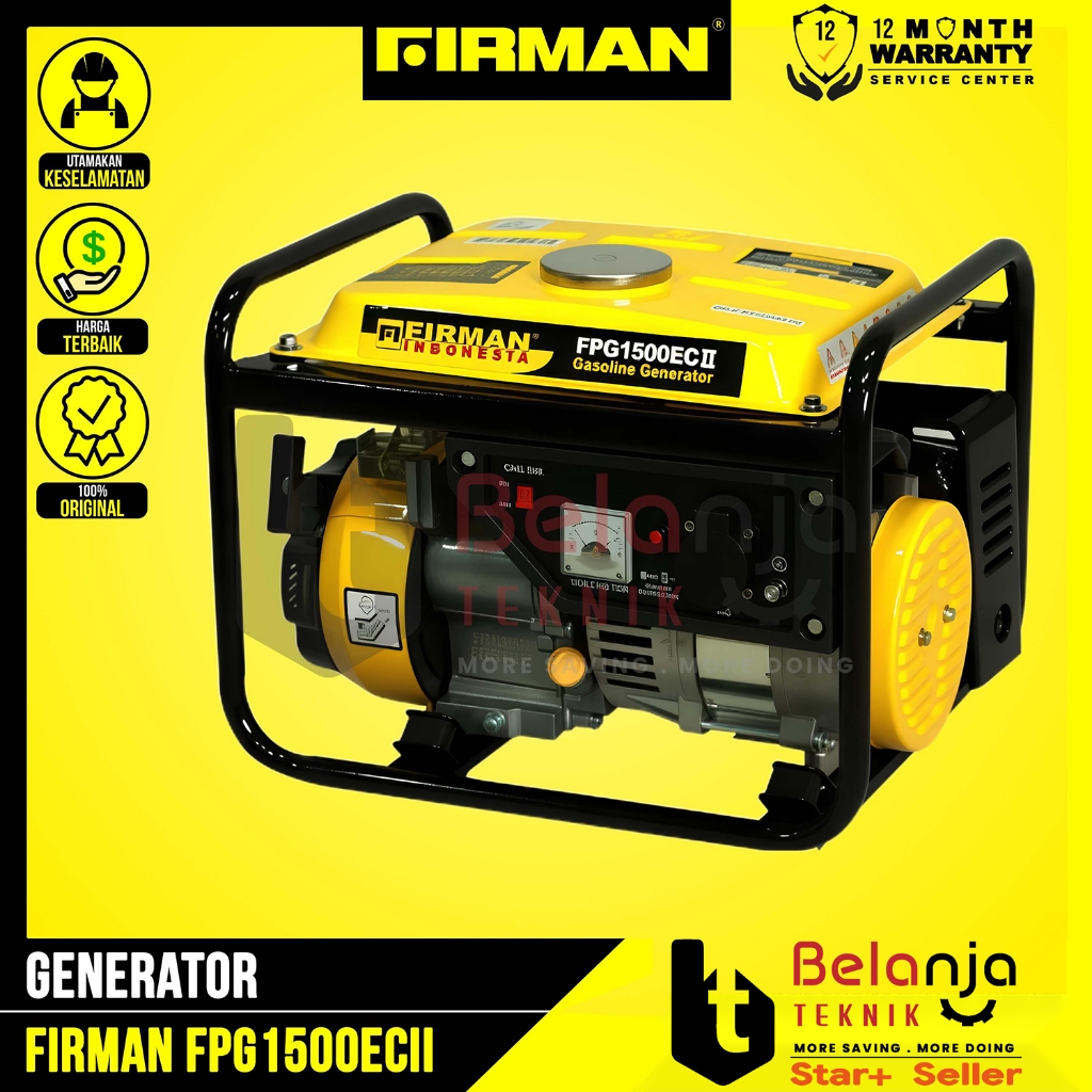Firman Genset Bensin FPG 1500 EC II 850 Watt Generator Set FPG1500