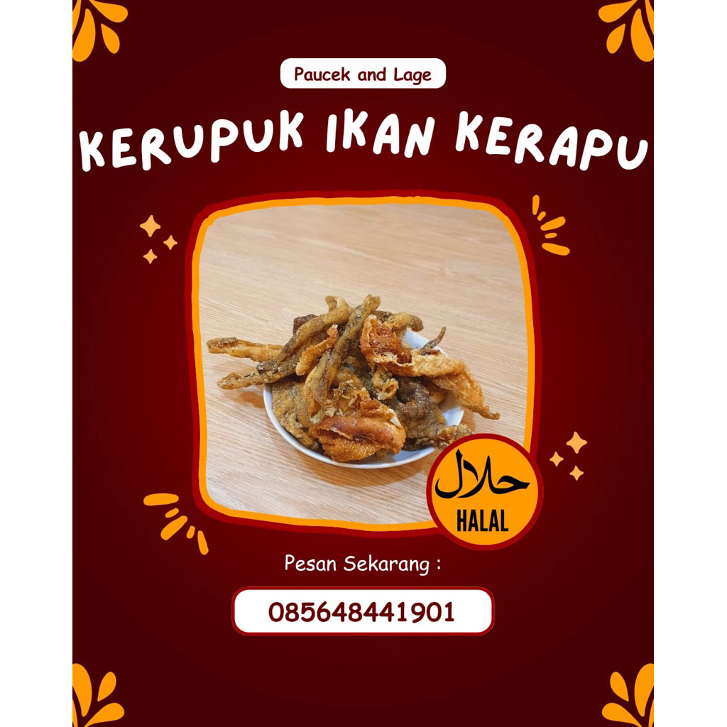 kerupuk ikan kerapu 1kg mentah