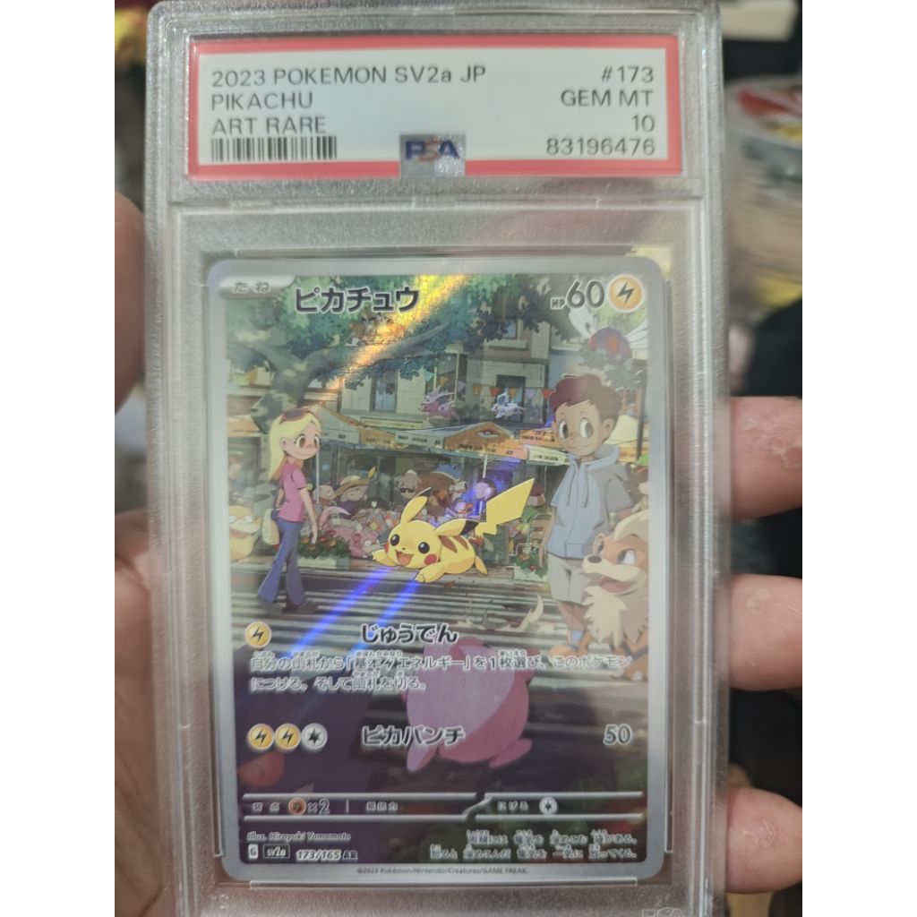 Kartu Pokemon Pikachu AR 151 PSA 10