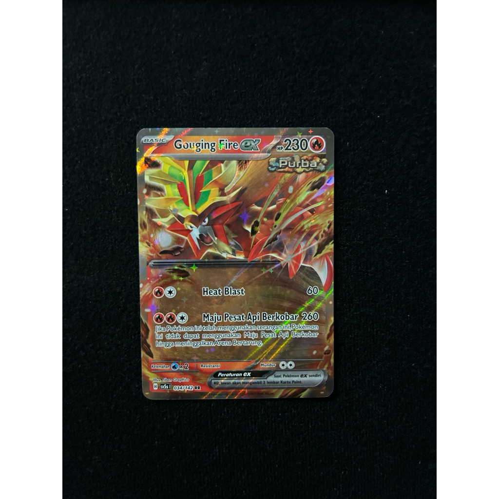 GOUGING FIRE EX RR sv5s 034/142 POKEMON CARD TCG INDONESIA KARTU POKEMON