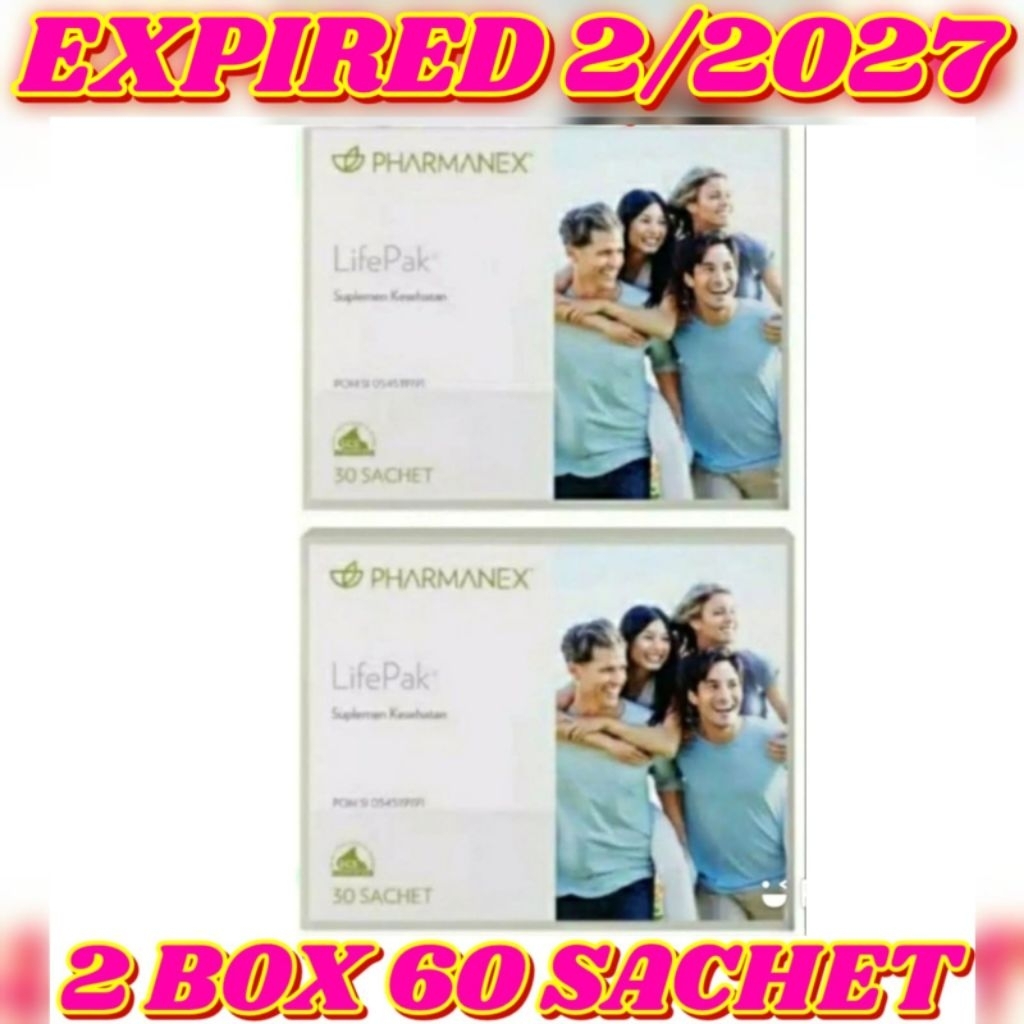 Life pak 2 box - lifepack 60 sachet - pharmanex - suplemenlifepak - lifepaak - pak life - nu. skinEX