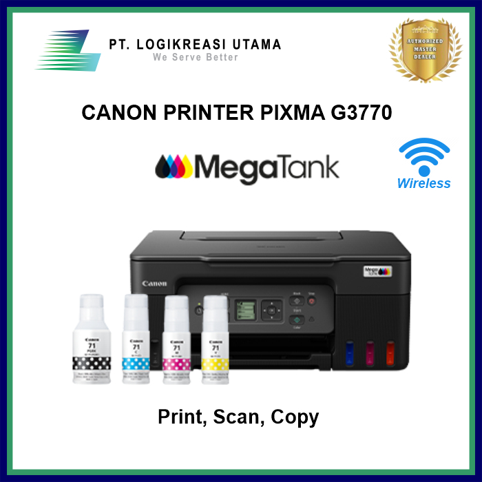 Canon PIXMA G3770 Printer Ink Tank Nirkabel dengan Cetak Biaya Rendah
