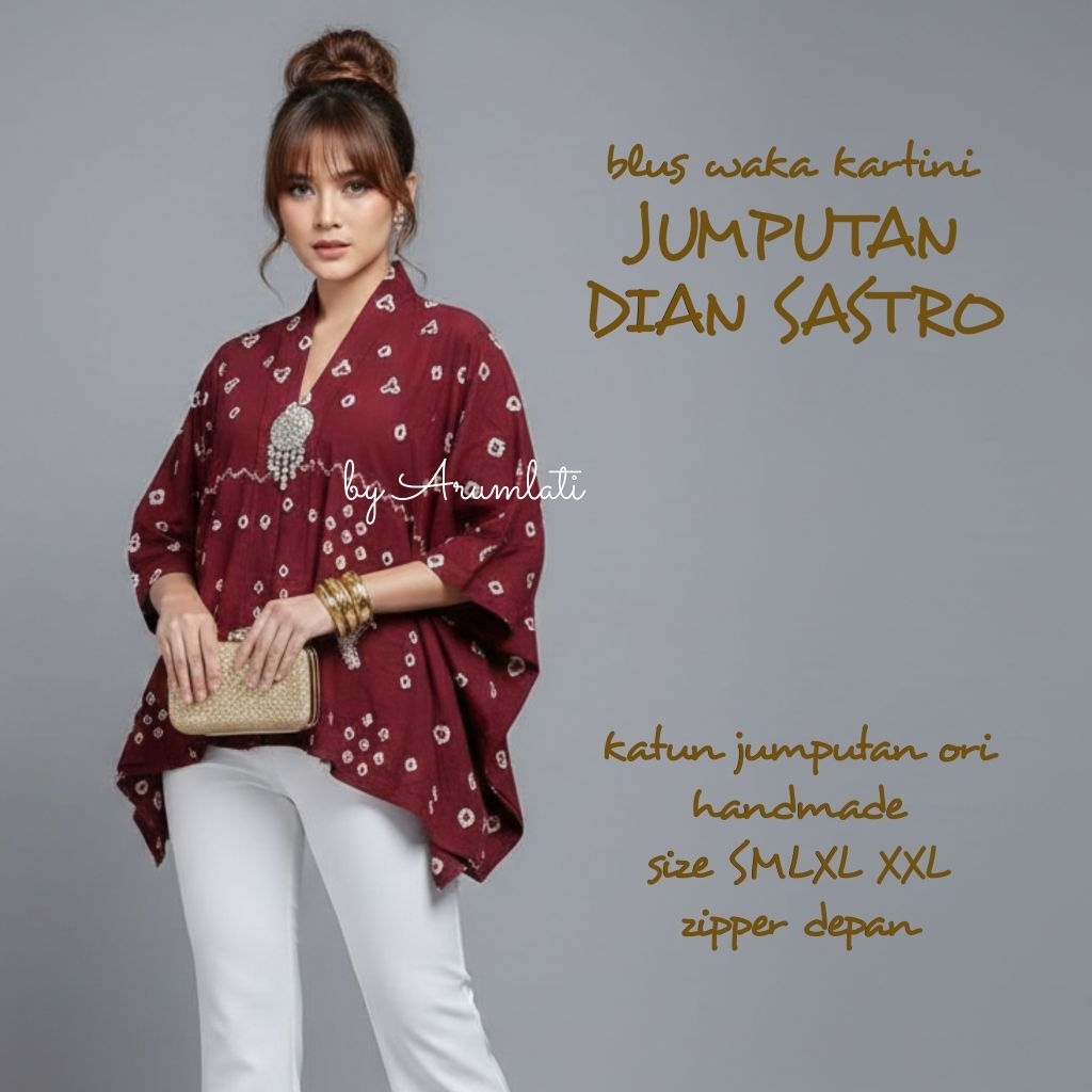 Blus Tradisional Jumputan Solo Premium Waka Kartini  Dian Sastro vol. 2