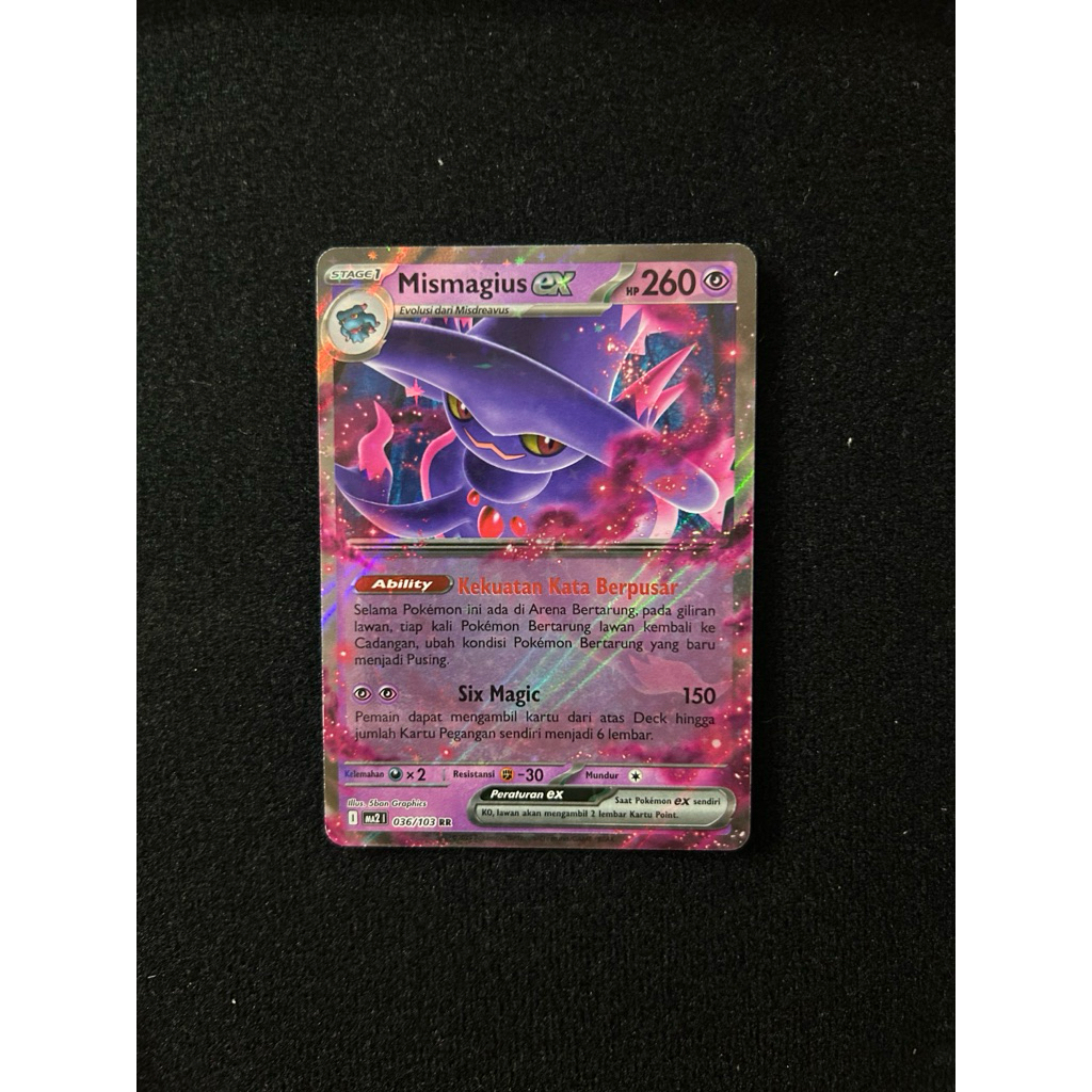 MISMAGIUS EX RR ma2 036/103 POKEMON CARD TCG INDONESIA KARTU POKEMON