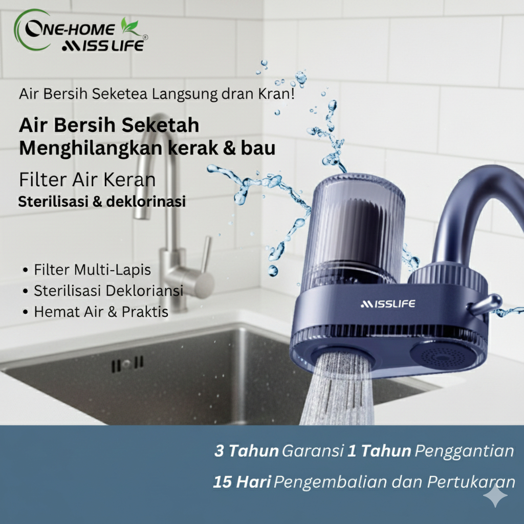 Miss Life Penjernih Air Sumur Kuning Saringan Kran Dapur Kamar Mandi Saringan Kran Air Dapur Filter 