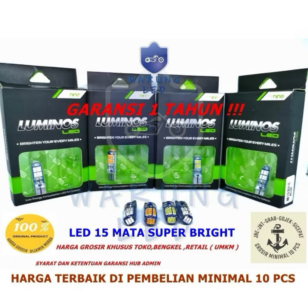 LAMPU SENJA LED LUMINOS T10 15titik GARANSI 1 TAHUN