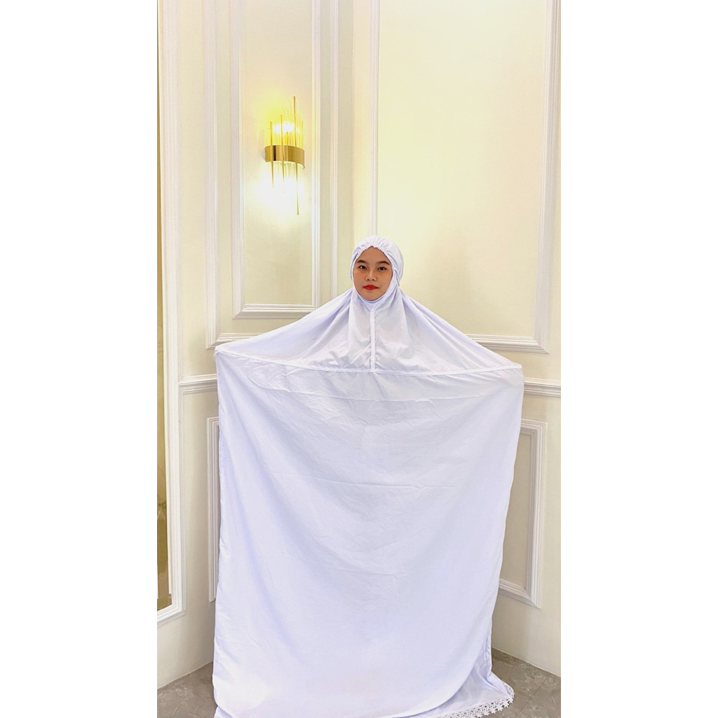 mukena dewasa polos terusan tanpa lengan