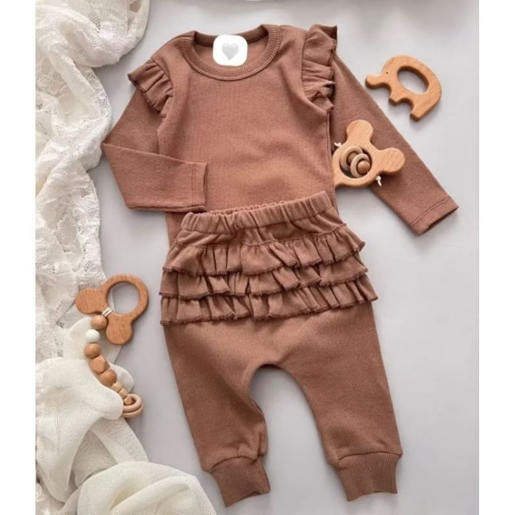 Set Gempita Ruffle one set pakaian anak