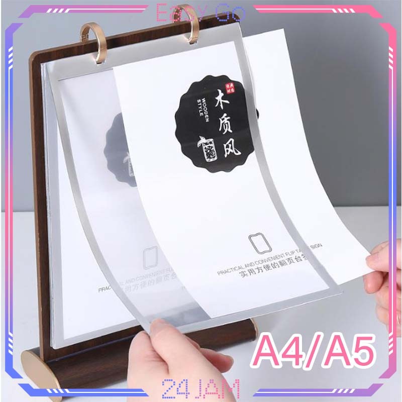 Stand Menu Kayu Stand Menu Meja A4/A5 Tempat Menu Cafe Standing Menu Display Menu Holder Cafe Resto 