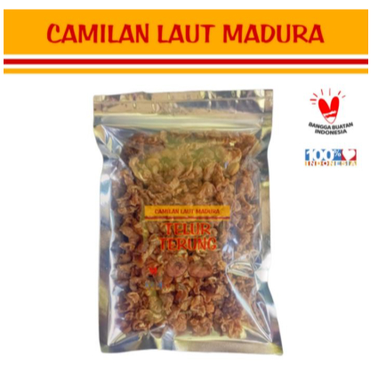 Telur Terung Laut Goreng Renyah Bebas Gluten 100 gram Oleh-oleh Khas Madura Camilan Laut Haisom Teri