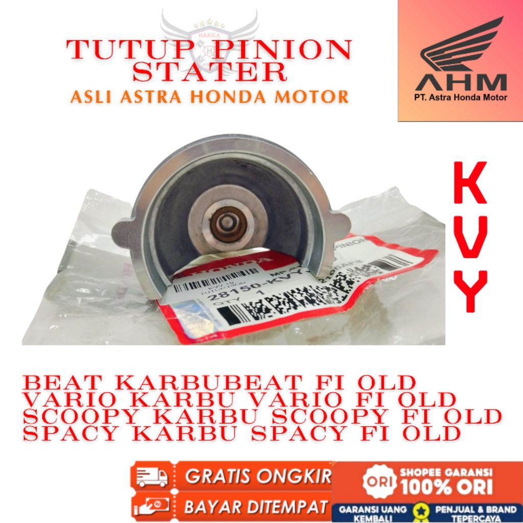 KVY ORIGINAL TUTUP PINION STATER HONDA BEAT KARBU, TUTUP PINION STATER HONDA VARIO KARBU, TUTUP PINI