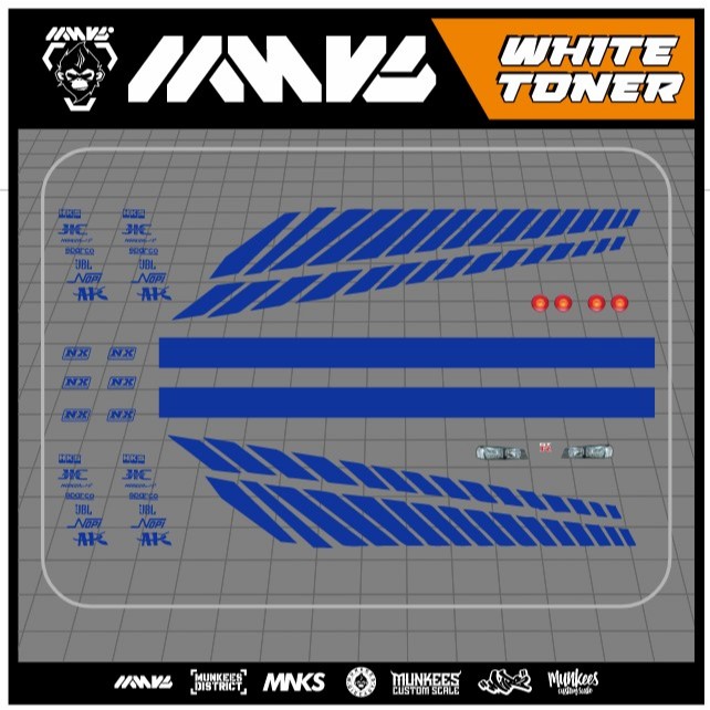 DECAL WHITE TONER R34 STRIPE BRIAN