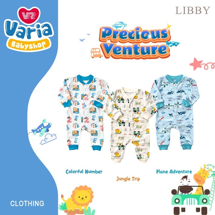 Baju Kodok Panjang Libby / Sleepsuit Bayi Perempuan & Laki-Laki / Baju Kodok Newborn | LIBBY BABY