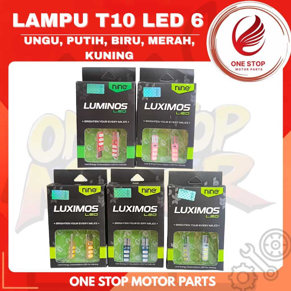 Lampu T10 LED 6 Bolam T10 Led dari Eco9 Luximos Jelly Sen Senja Kota Original Ori Asli Nine