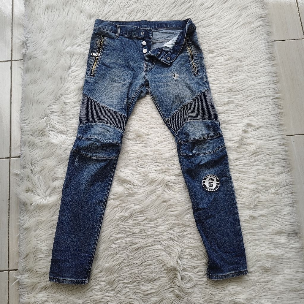 Balmain Paris Biker Jeans Ripped