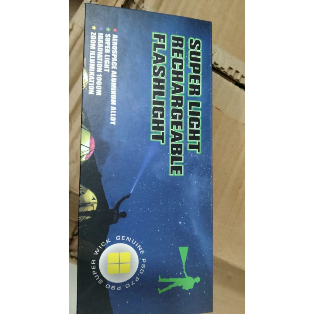 Senter Super Light Rechargeable Flashlight