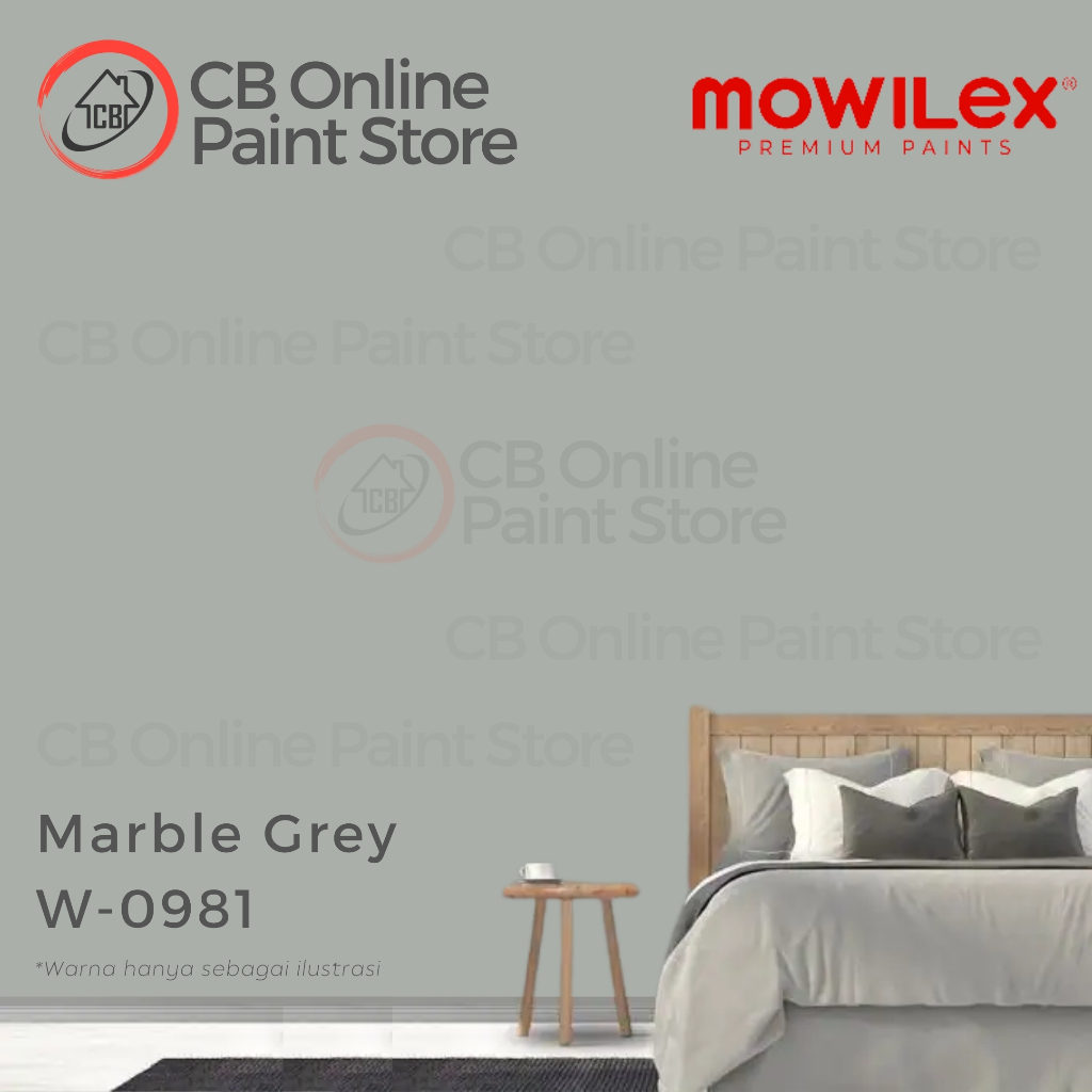 CAT TEMBOK MOWILEX - MARBLE GREY W-0981 - GALON