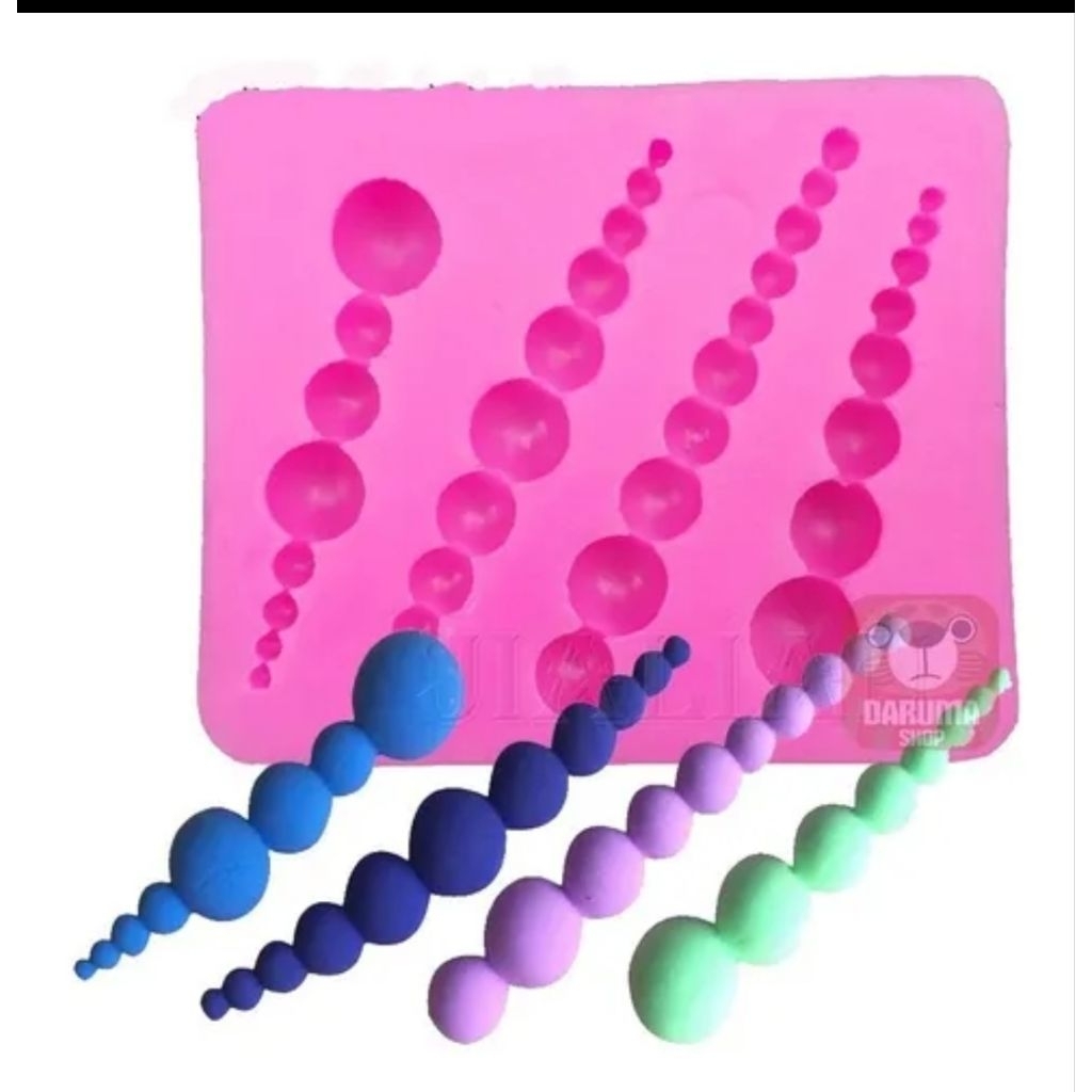 cetakan silikon mutiara coklat fondant clay resin hiasan kue silikon silicone