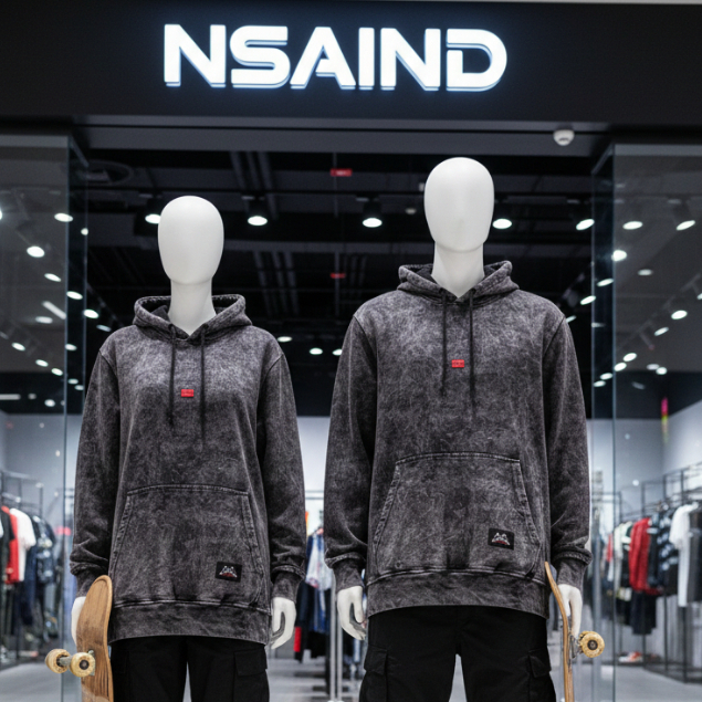 Nsa Ind Hoodie Tie Dye Maxim Black pria wanita