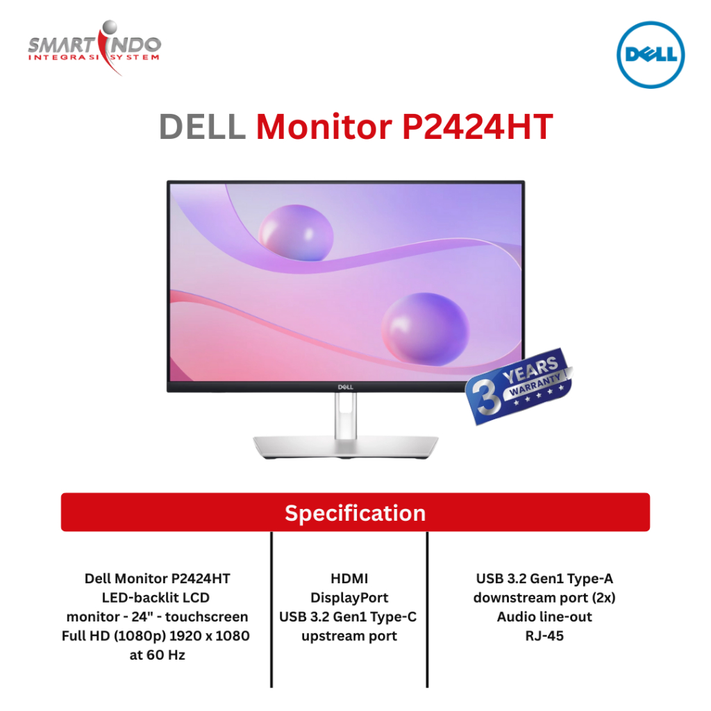 Dell Monitor P2424HT LED-backlit LCD monitor-24"-Touchscreen