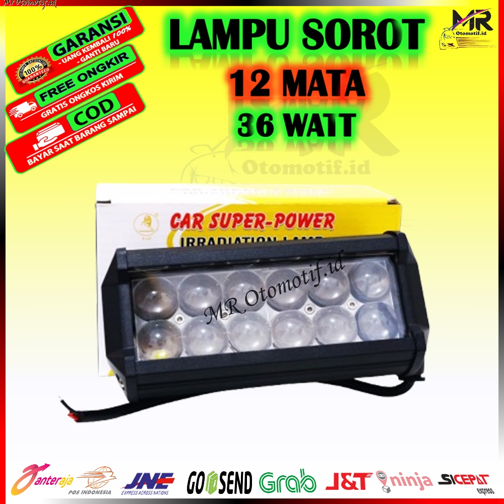 LED 4D KOTAK 12 MATA 36 WATT LAMPU SOROT LAMPU TEMBAK