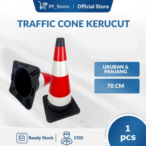TRAFFIC CONE KERUCUT LALU LINTAS 70 CM / KERUCUT PEMBATAS LALU LINTAS / TIANG PARKIR MURAH