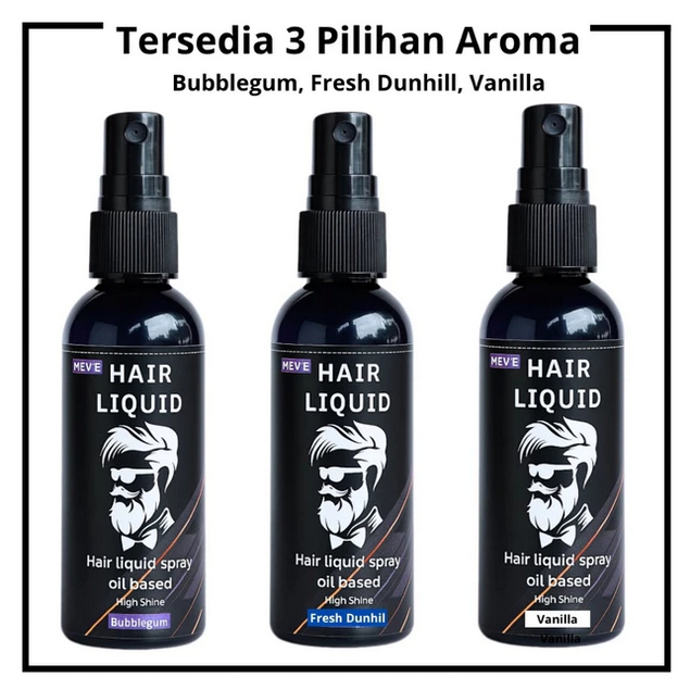 Minyak Rambut Pria MEV’E | Hair Liquid Oil Based | Pomade Spray Pria Pomade Cair