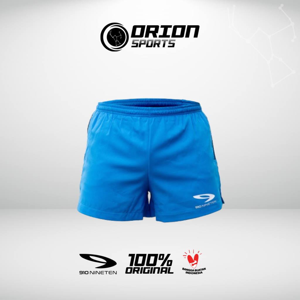 910 Nineten Running SHORT 3 BDG 25 - BLUE