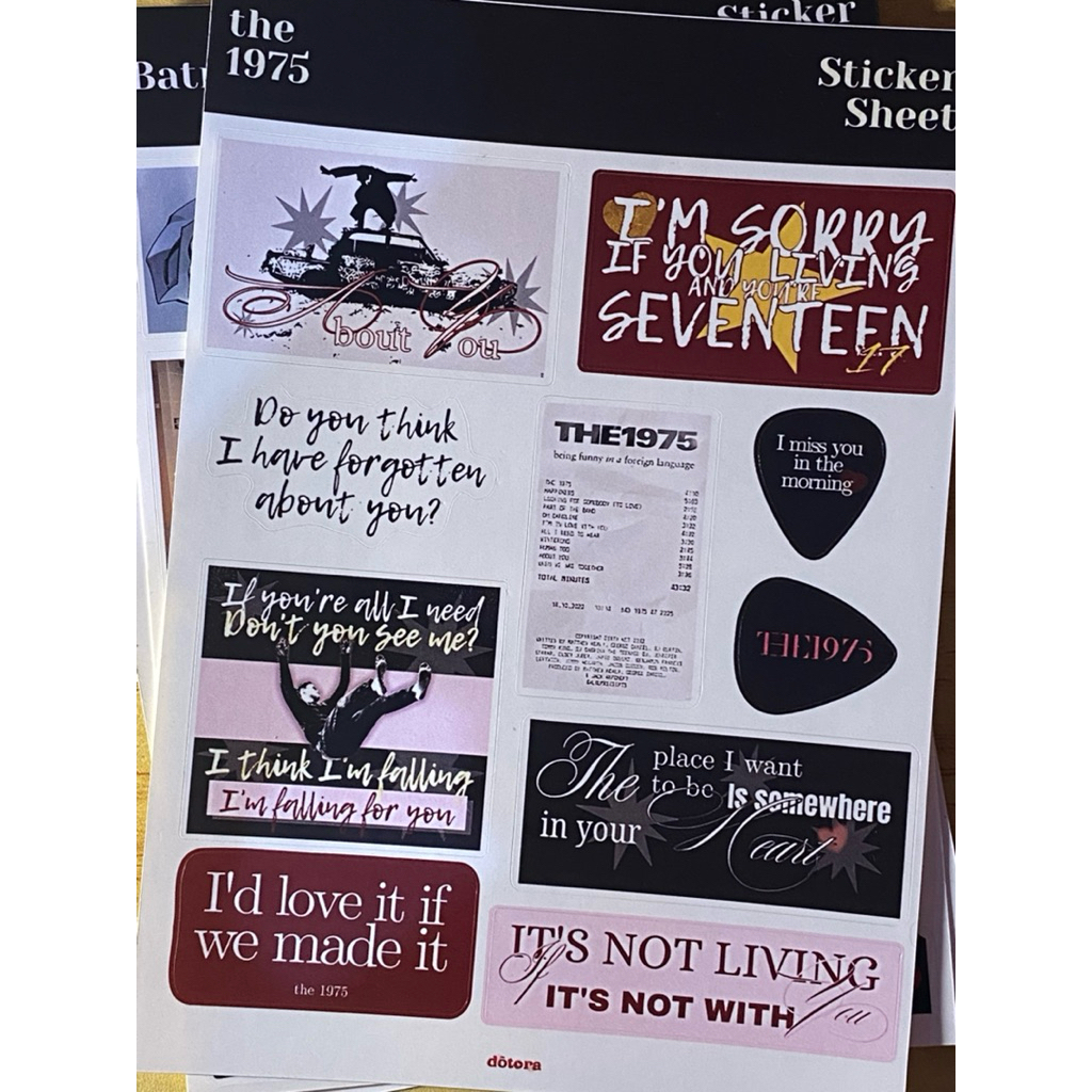 Artist Collection Sticker Sheet - The 1975 Edition