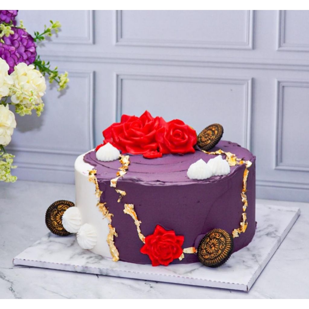 Cake By Maika - Kue Ulang Tahun - Birthday Cake - Korean Cake - Rose Pink