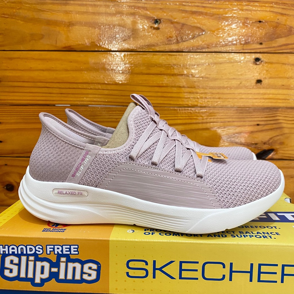 ONLY SIZE 38 SEPATU SKECHERS WANITA SKECHERS RELAXED FIT SPORT BALLET CHIC 150353 LIGHT MAUVE SNEAKE