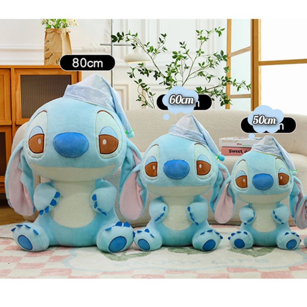 Boneka Cute Stitch Pakai Topi Boneka Stitch