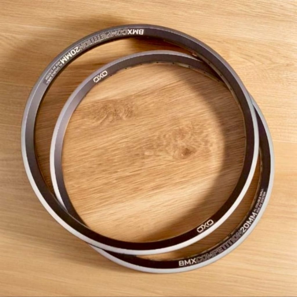Velg Sepeda BMX 20 inchi Velg OXO BMX Competition 36hole 20mm Alloy Double wall black rims OXO