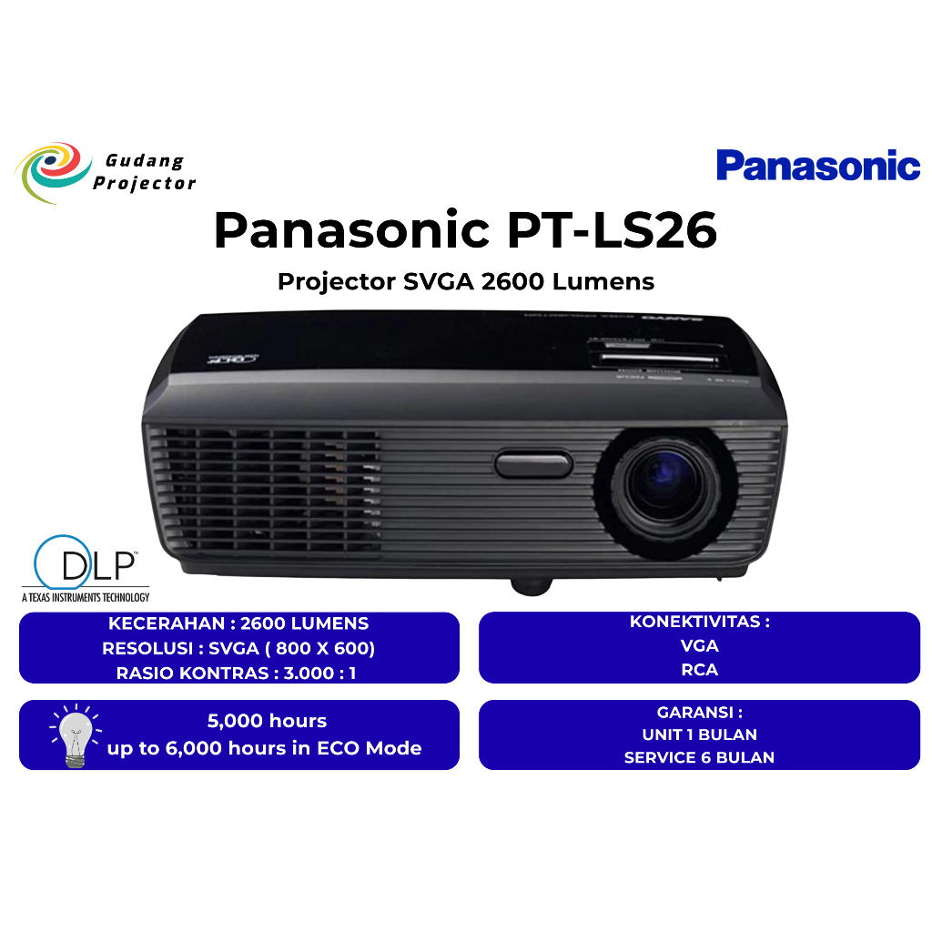 Proyektor Second Panasonic PT-LS26 2600 Lumens
