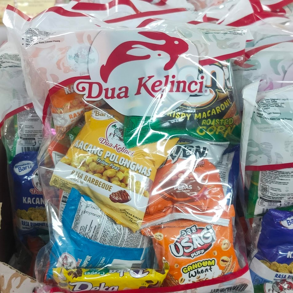 DUA KELINCI Assorted Package Paket Hampers Lebaran 2026 173/175 gram 1 karton isi 12 paket snack ula