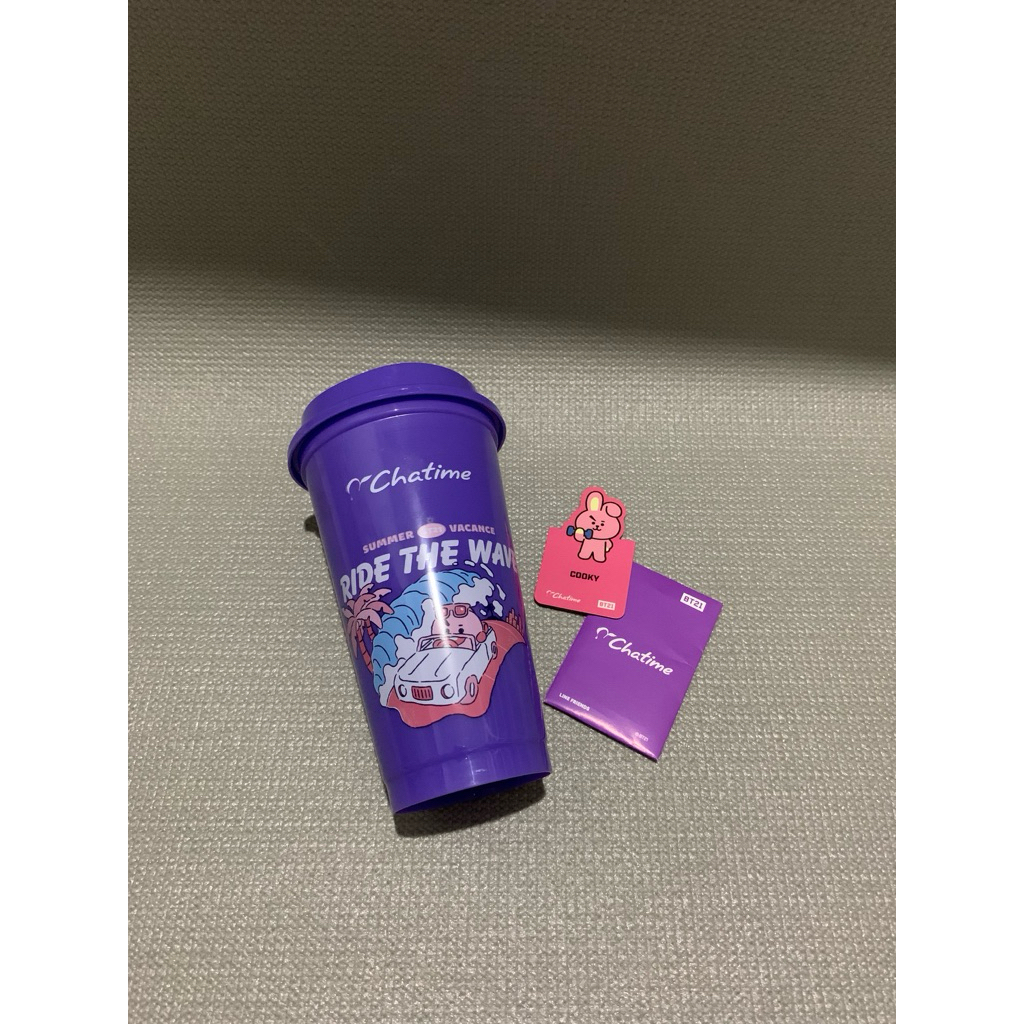 Chatime x BT21 Tumbler Shooky dan Magnet Cooky